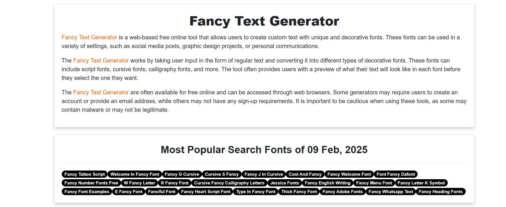 멋진 텍스트 생성기 - Fancyfontgenerator.in 미디어 2