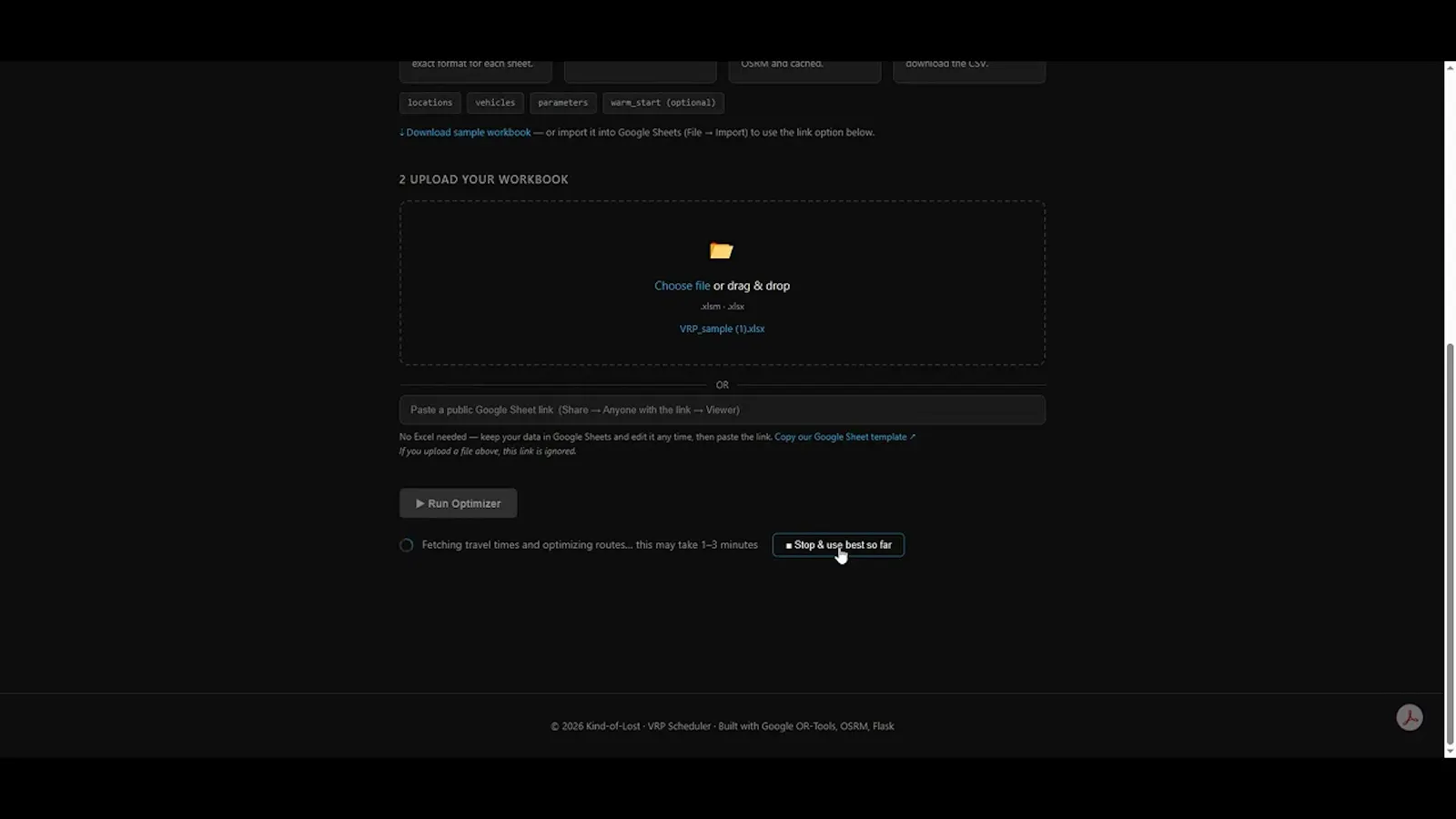 Free Fleet Routing Program screenshot 1 (video preview)
