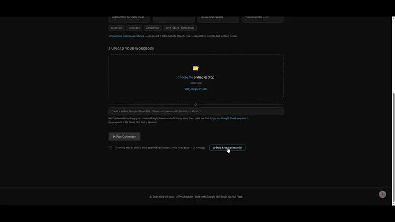 Free Fleet Routing Program screenshot 1 (video preview)