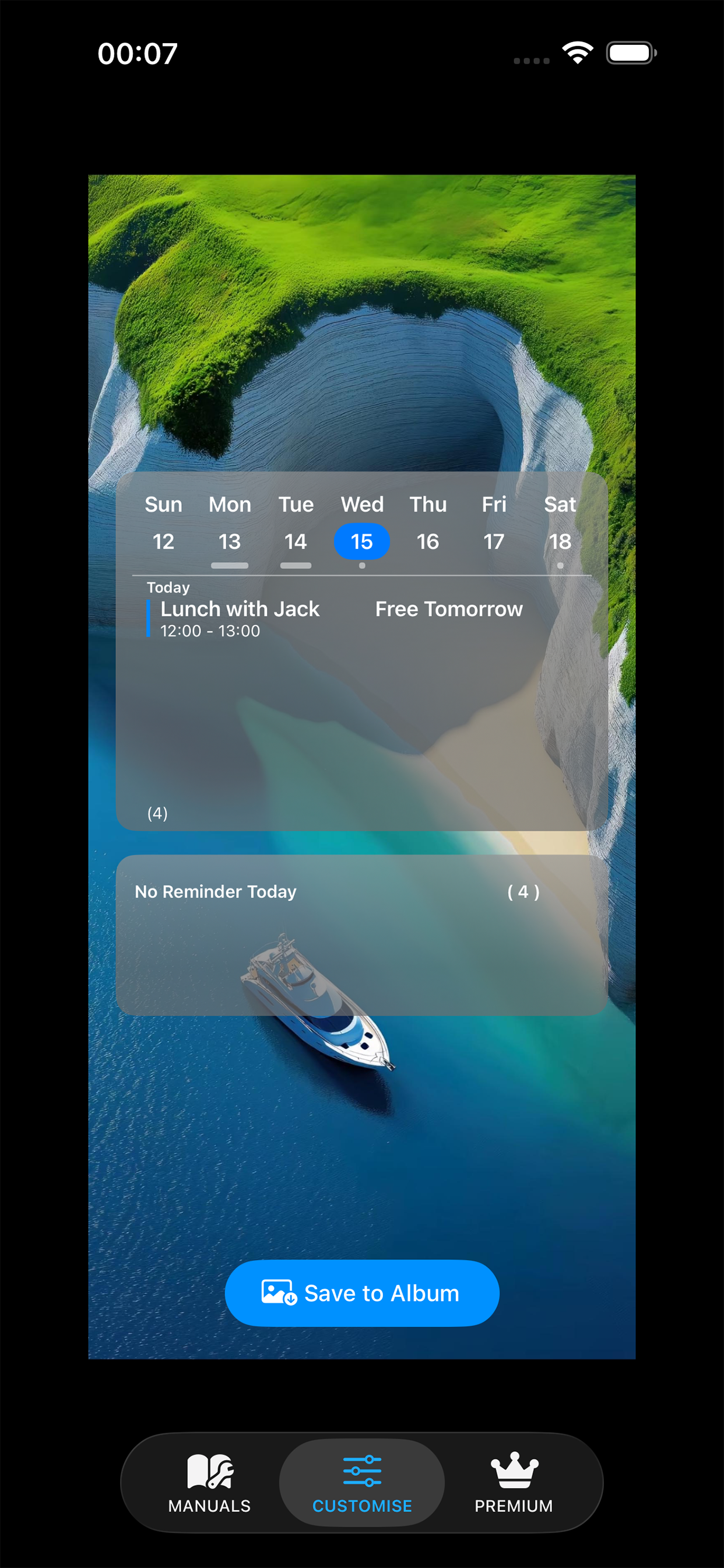 ScheduleScreen gallery image