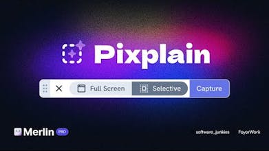 Screen capture feature in Pixplain allows users to easily capture specific sections of their screen for analysis