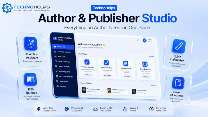 TechnoHelps Author & Publisher Studio screenshot 1