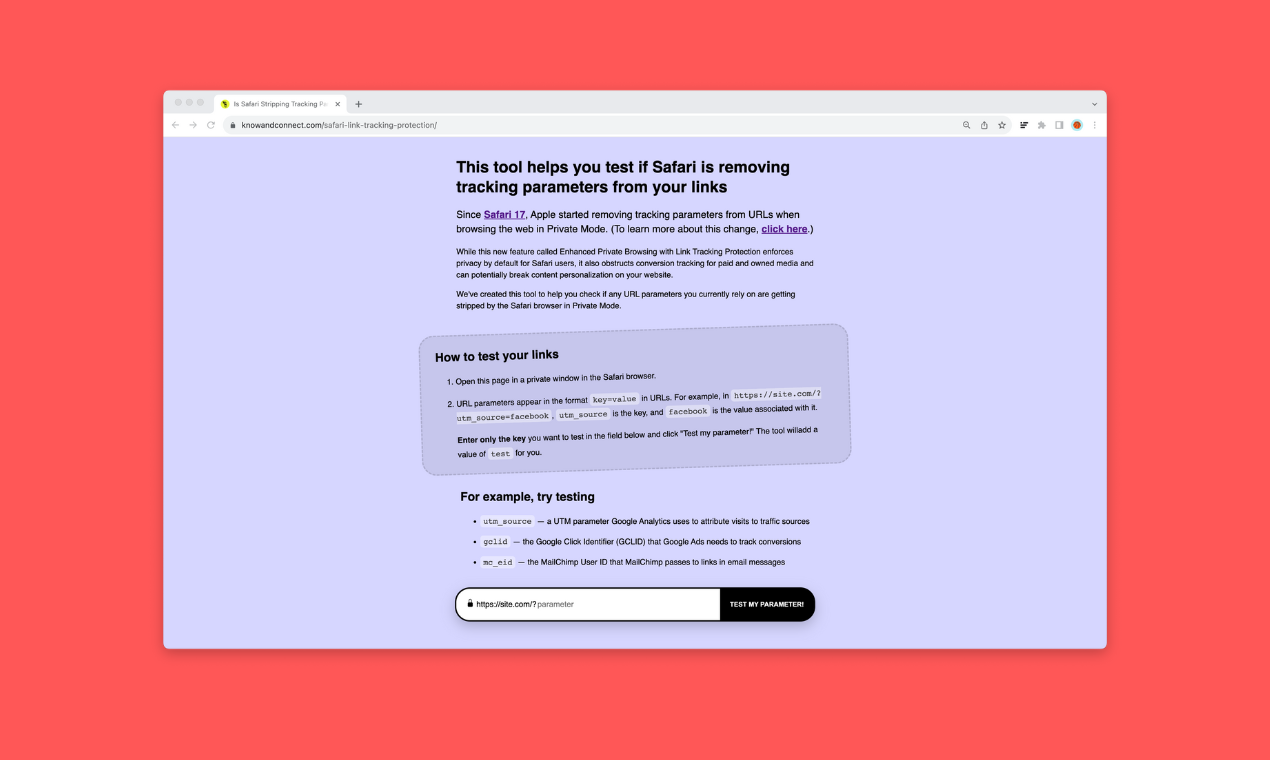 اختبار حماية تتبع الرابط Safari media 1