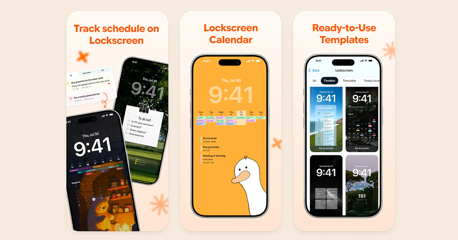 Ink Lockscreen Calendar screenshot 2