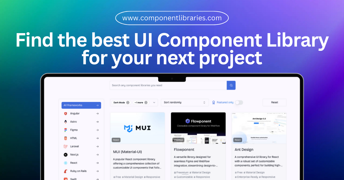 ComponentLibraries - Find the Best UI Library for any Framework media 1