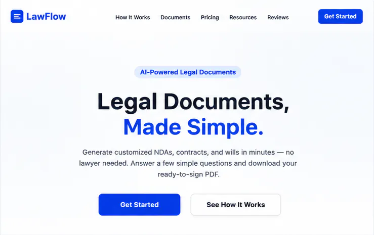 LawFlow — Legal Documents, Made Simple screenshot