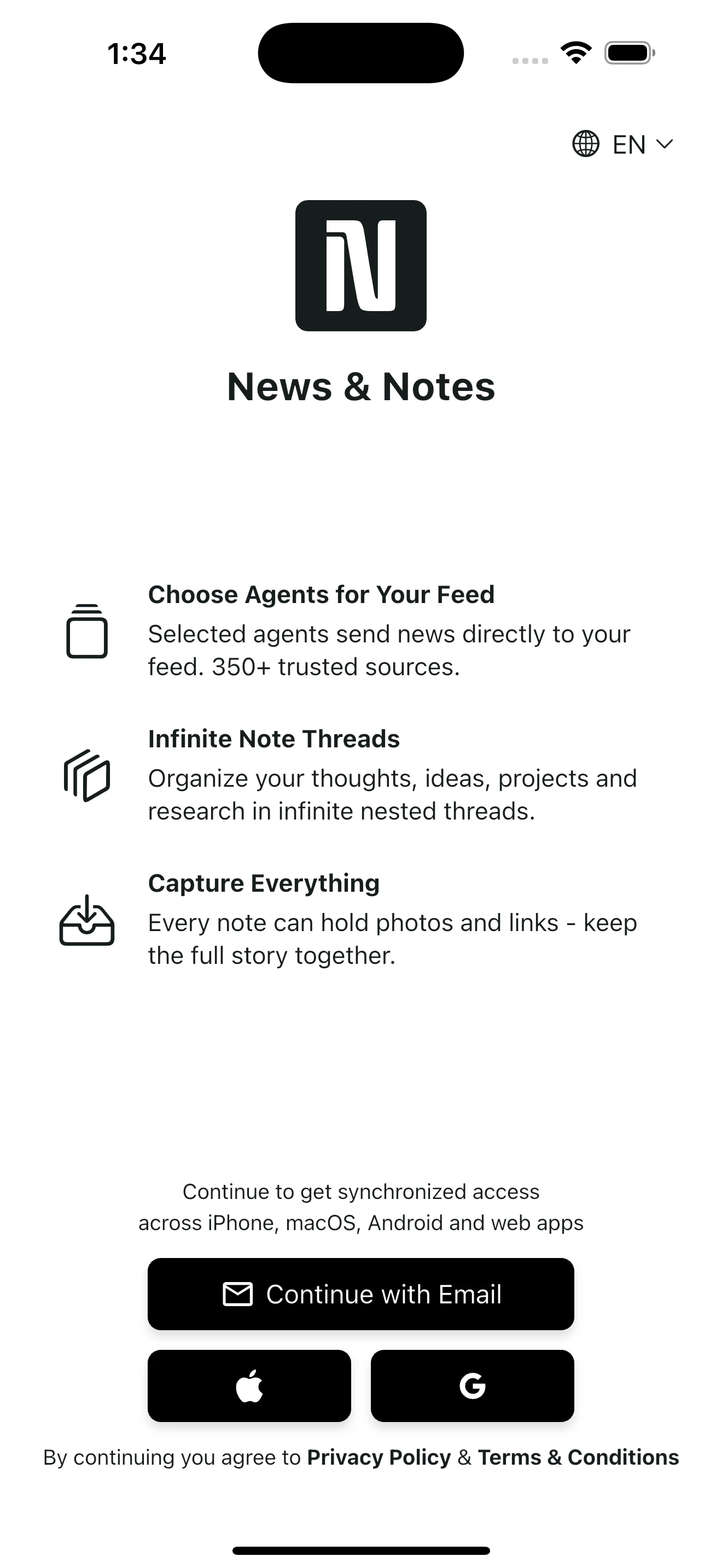 TheNote.app. News & Notes gallery image