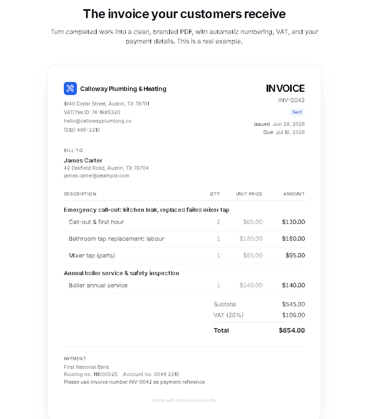 ServiceInvoice screenshot 2