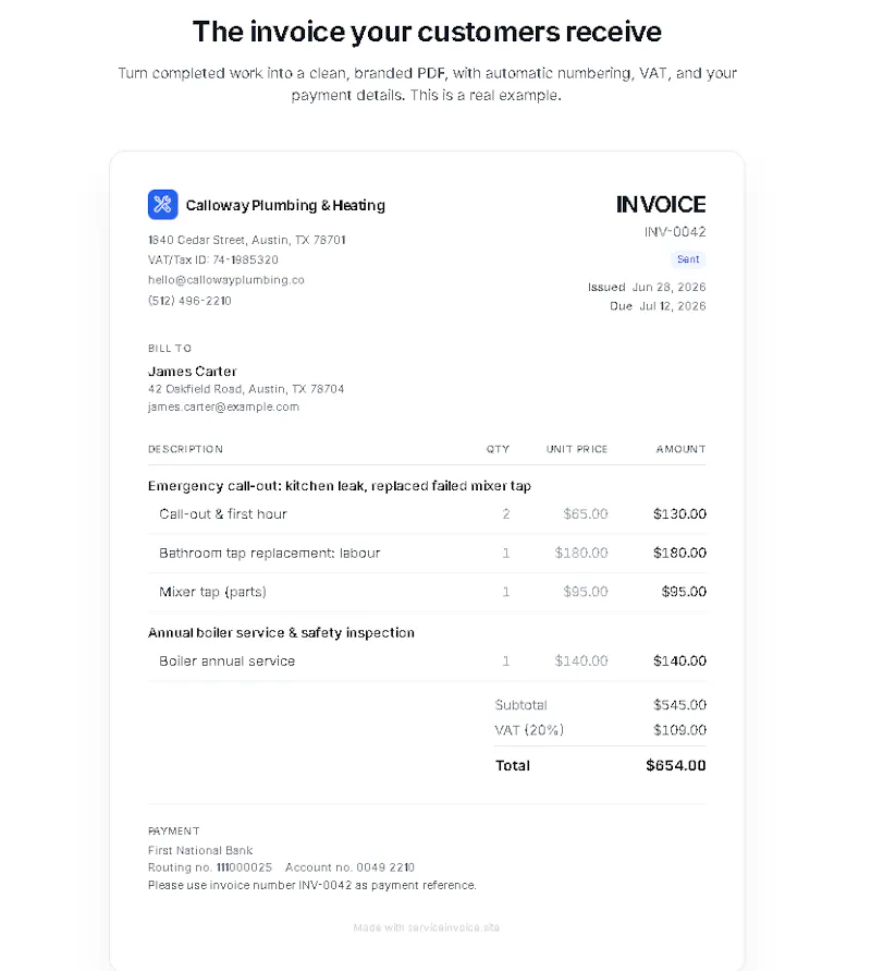 ServiceInvoice screenshot 2