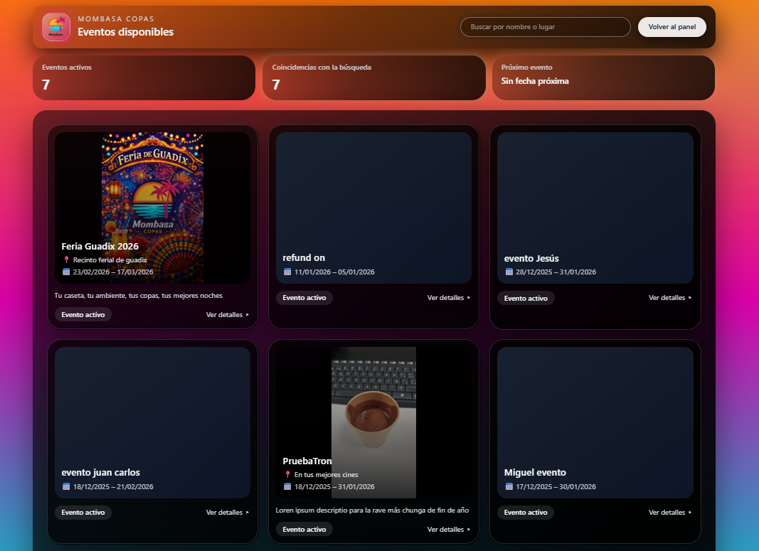 Mombasa Copas Eventos - Screenshot 4 showing product features and functionality