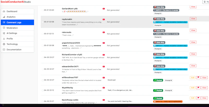 SocialConductor.AI for YouTube Creators screenshot 1