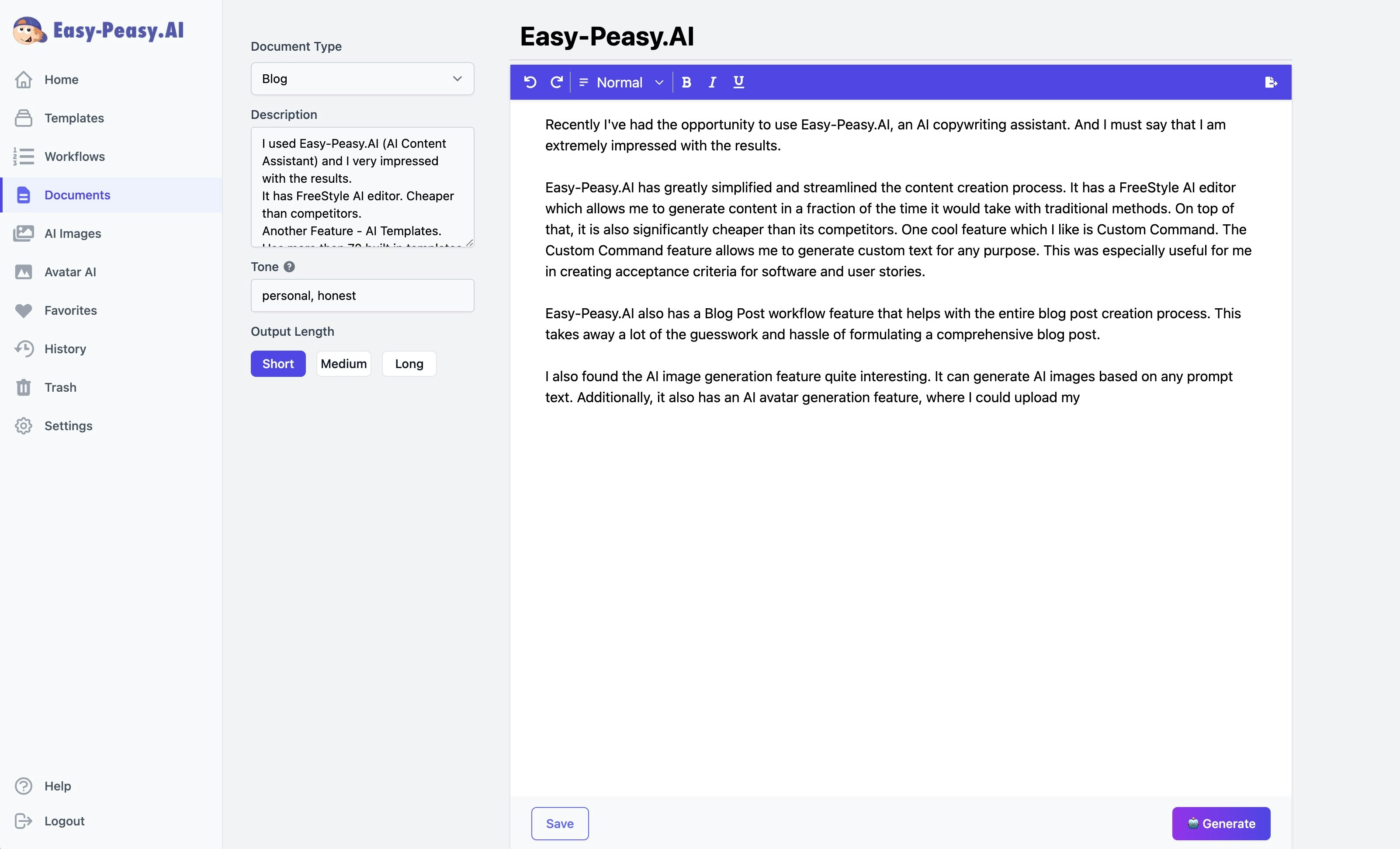Media Easy-Peasy.AI - Tạo nội dung tuyệt vời nhanh hơn 10 lần 4