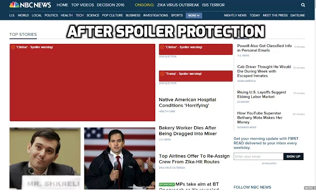 Spoiler Protection chrome extension