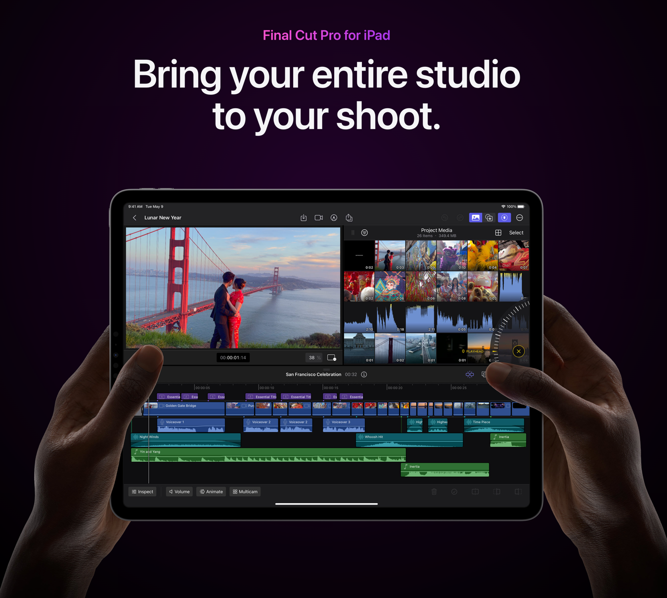 Final Cut Pro สำหรับ iPad - นำสตูดิโอทั้งหมดของคุณไปถ่ายทำ media 2