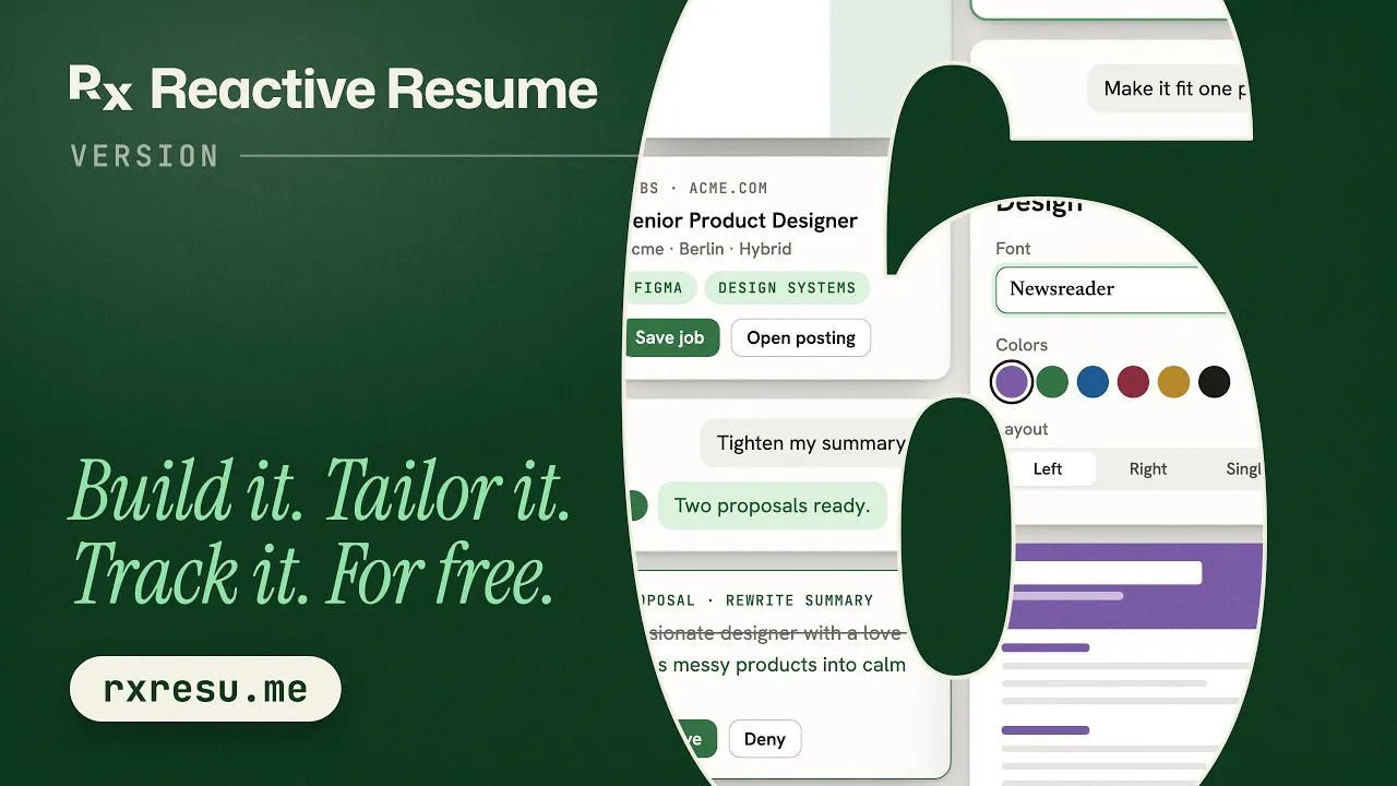 Reactive Resume v6 gallery image