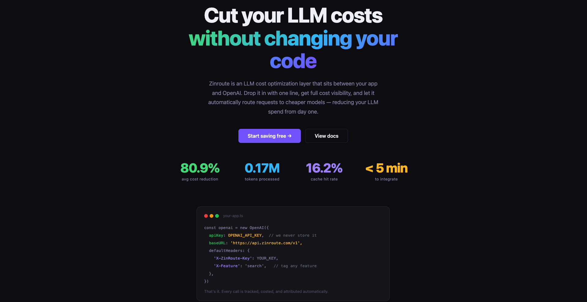 zinroute - Main product screenshot demonstrating key features and user interface