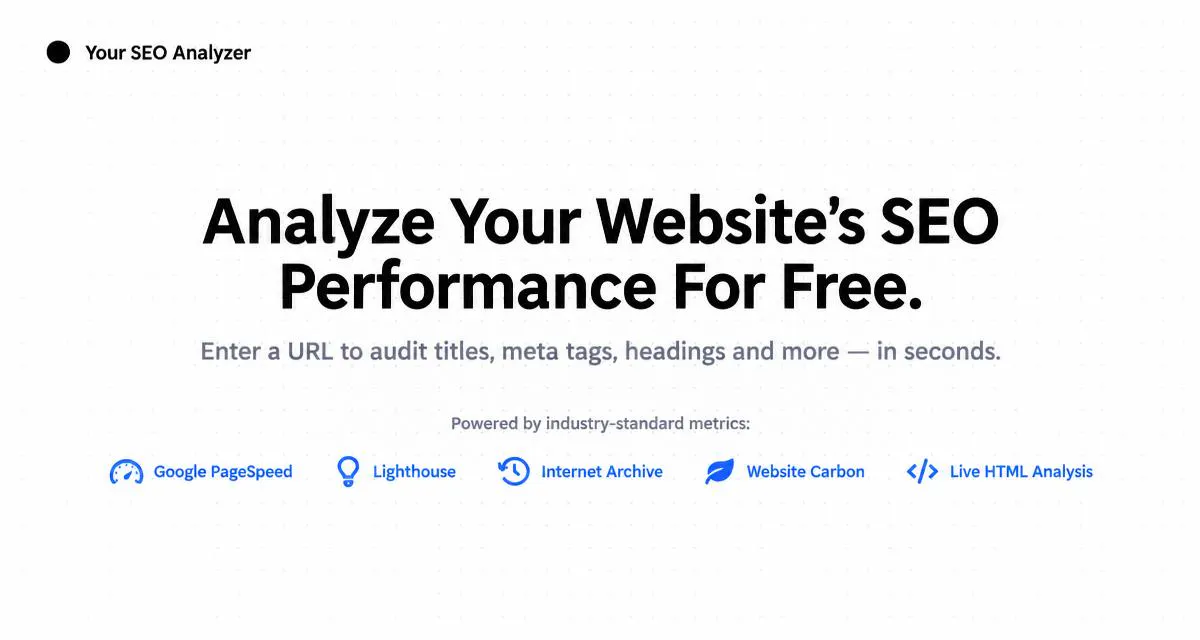 Your SEO Analyzer gallery image