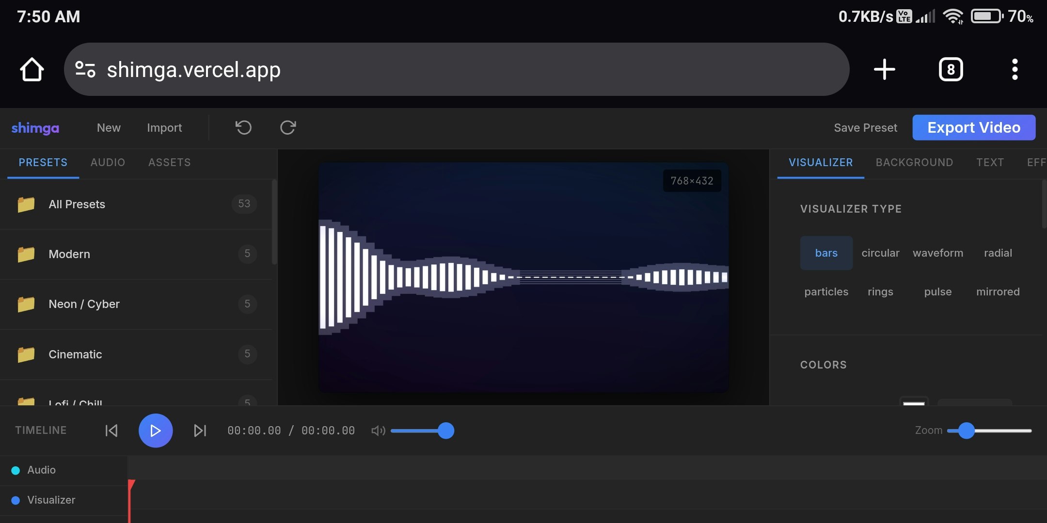 shimga — Professional Audio Visualizer gallery image