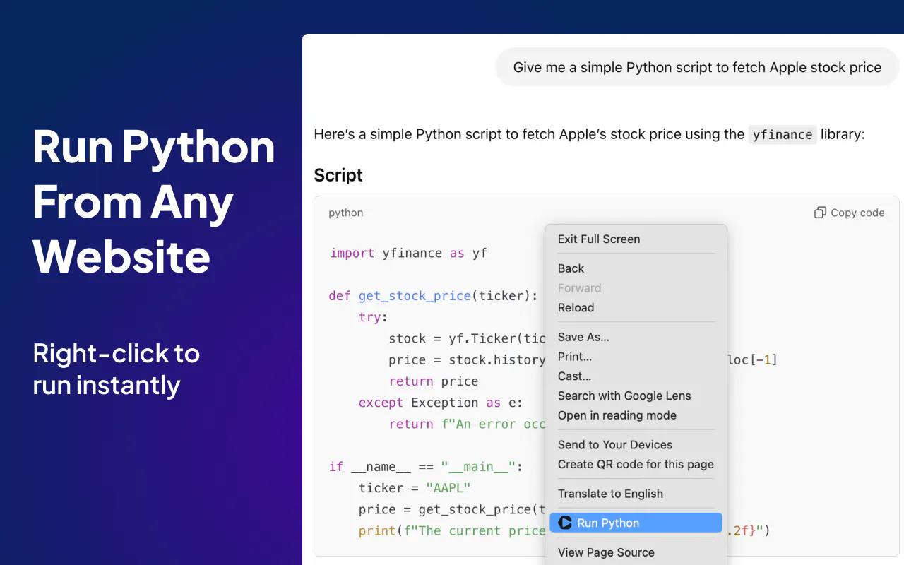 Cliprun: Python Code Runner & Playground: Run Python code from any ...