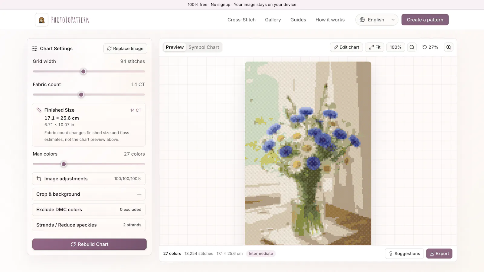 PhotoToPattern screenshot 1