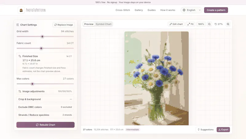 PhotoToPattern screenshot 1