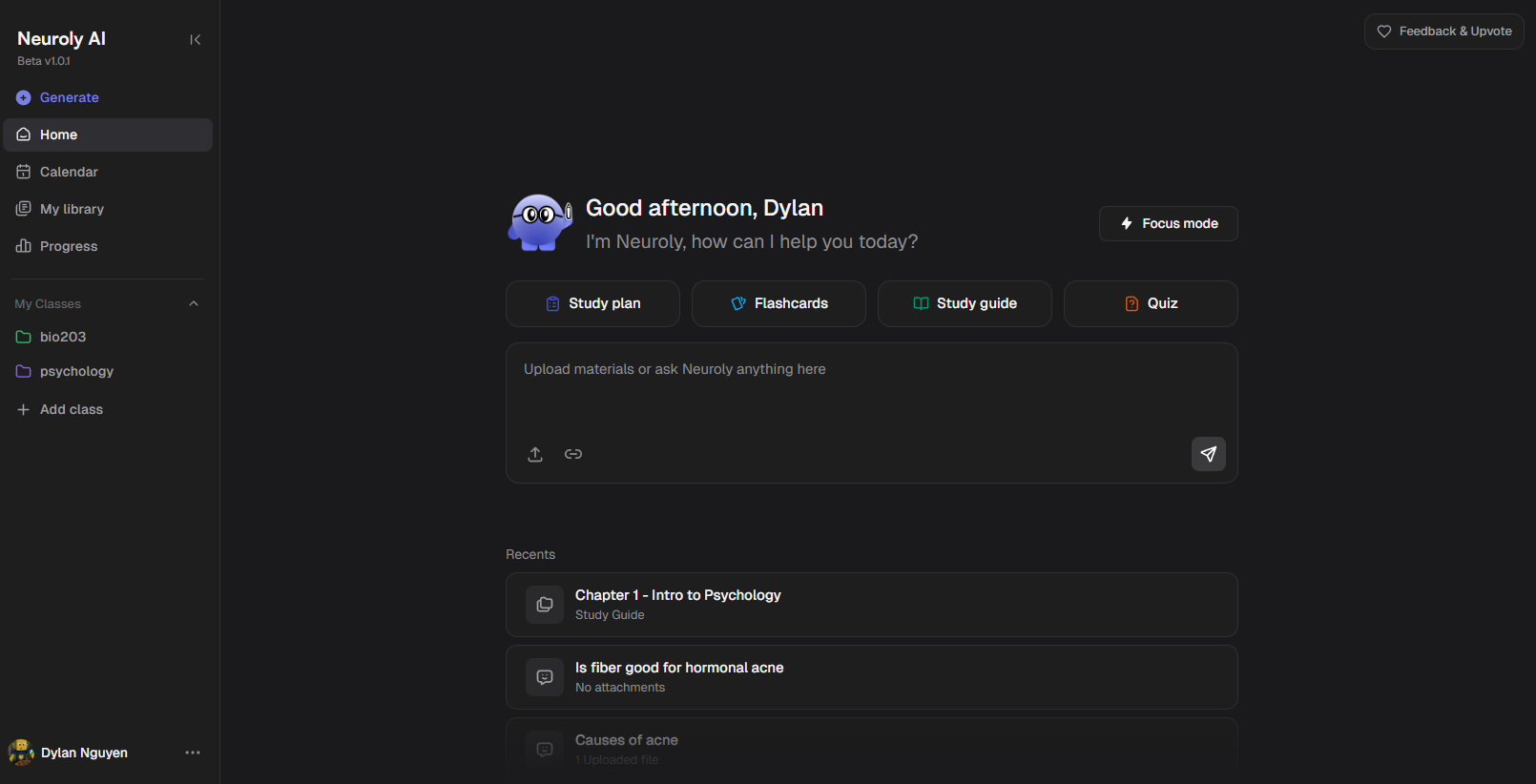 Neuroly AI Study Copilot & Planner - Screenshot 2 showing product features and functionality