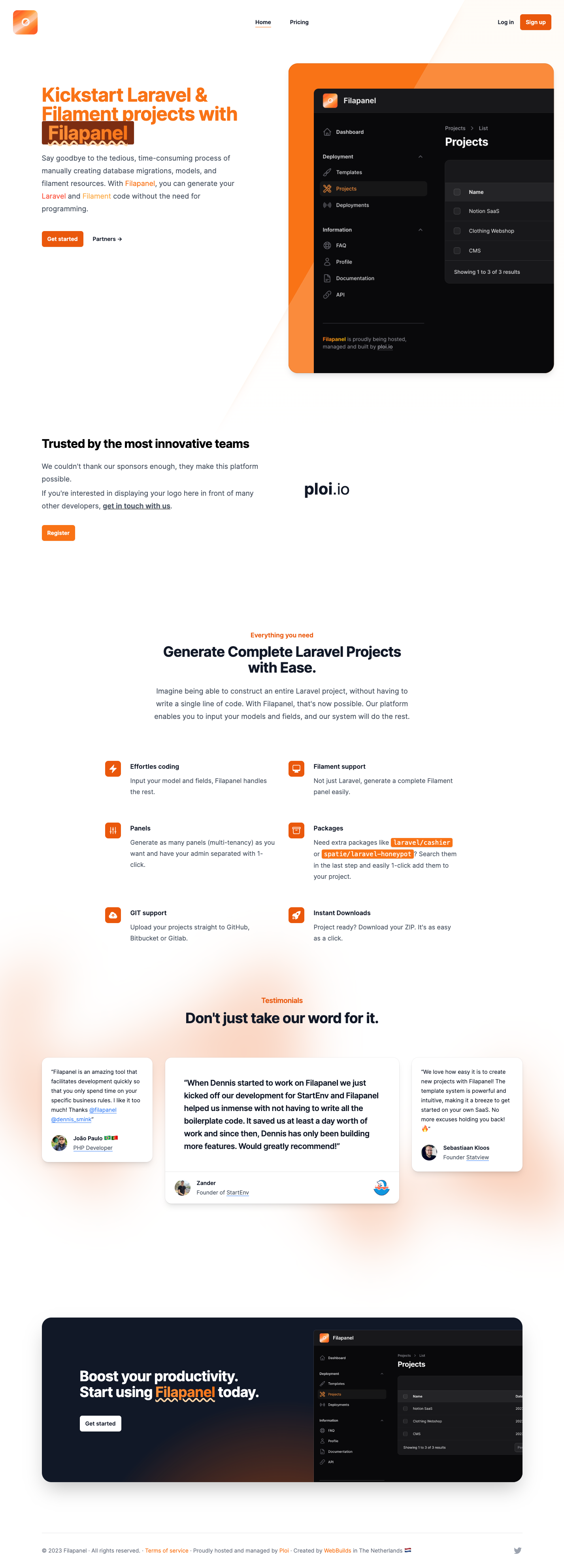 Филипнелл - Kickstart Laravel & Filent Projects с Filapanel медиа 1