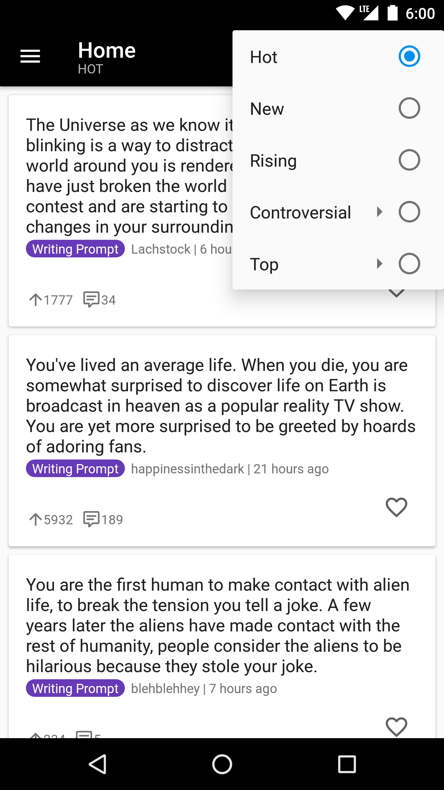 Writing Prompts Reader gallery image