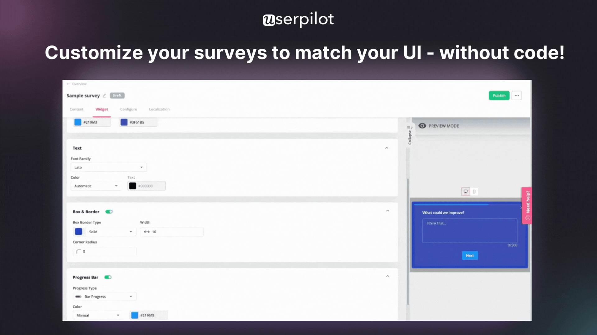 UserPilot 조사 - 30 개의 템플릿을 사용한 AI 구동 인앱 설문 조사 미디어 4
