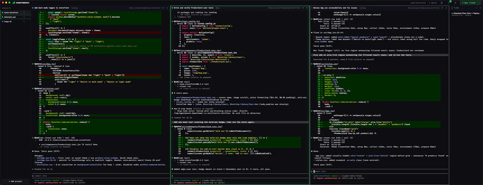 Agent Bench screenshot 2