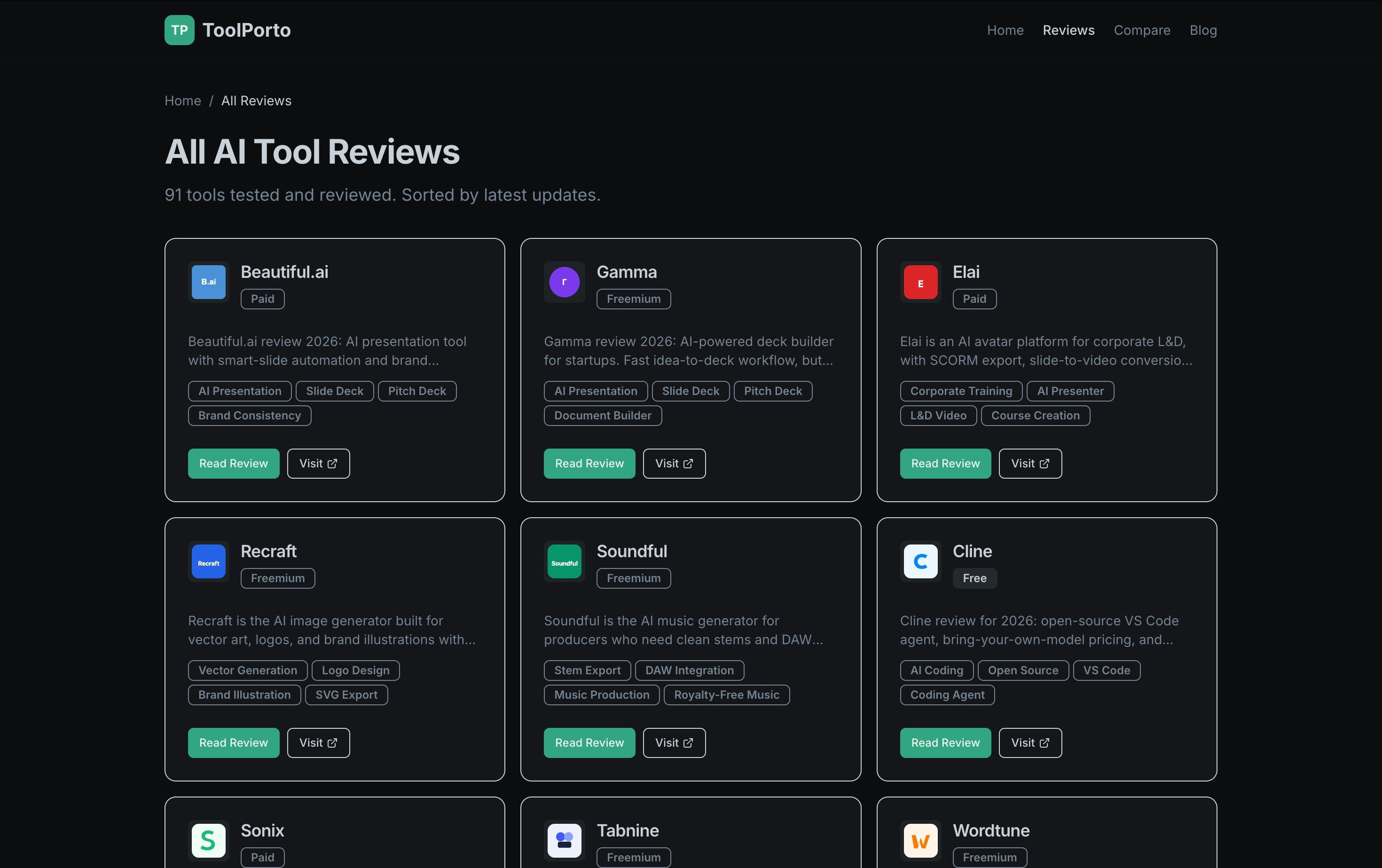 ToolPorto — Honest AI Tool Reviews gallery image