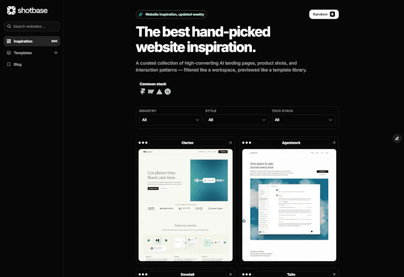 Shotbase.website screenshot 1