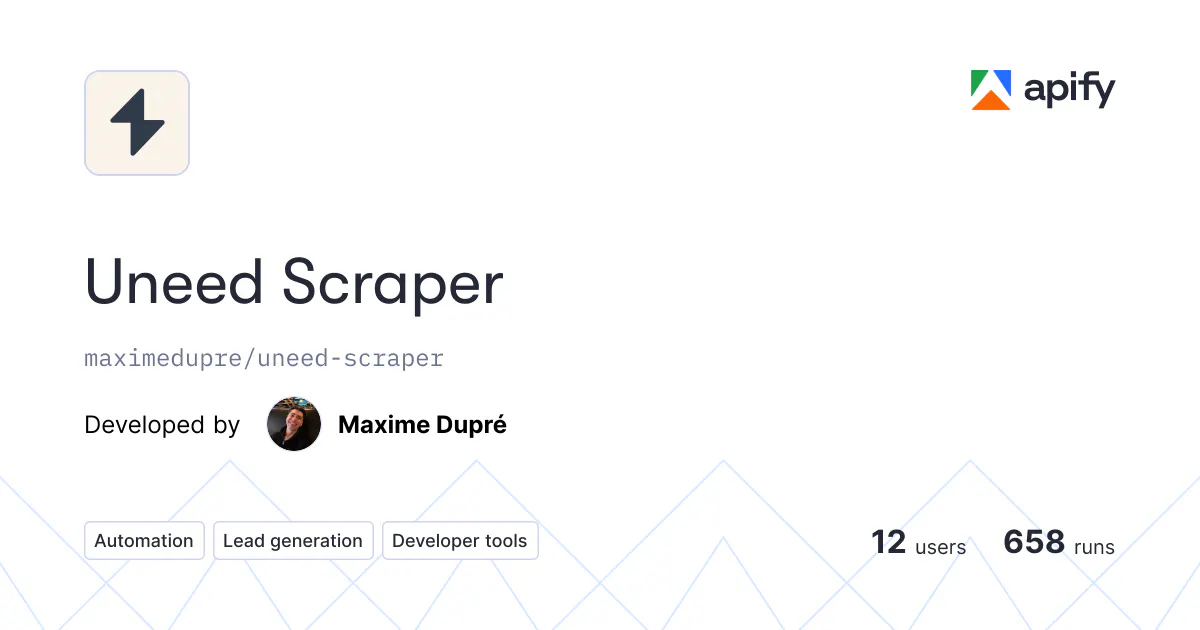 Uneed Scraper gallery image