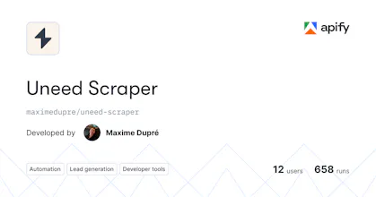 Uneed Scraper gallery image