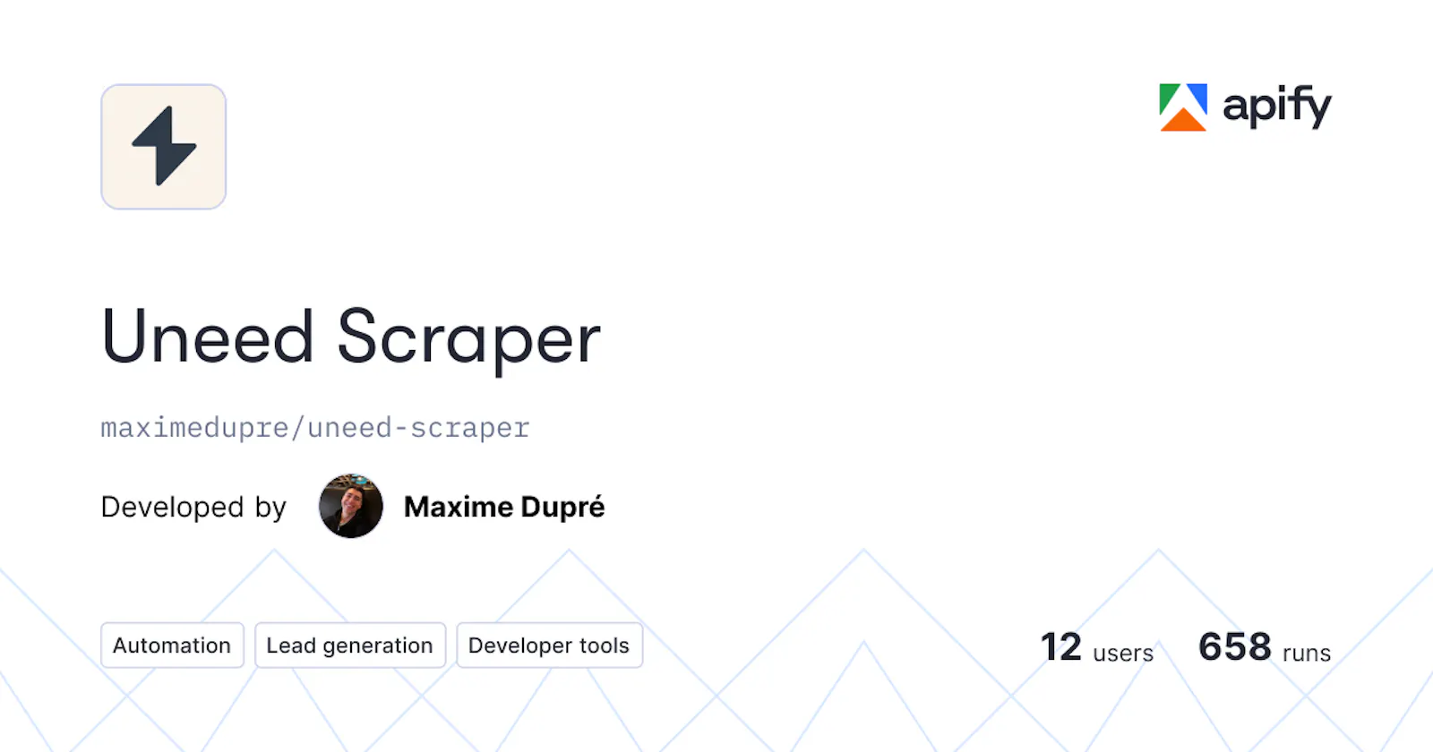 Uneed Scraper screenshot 1