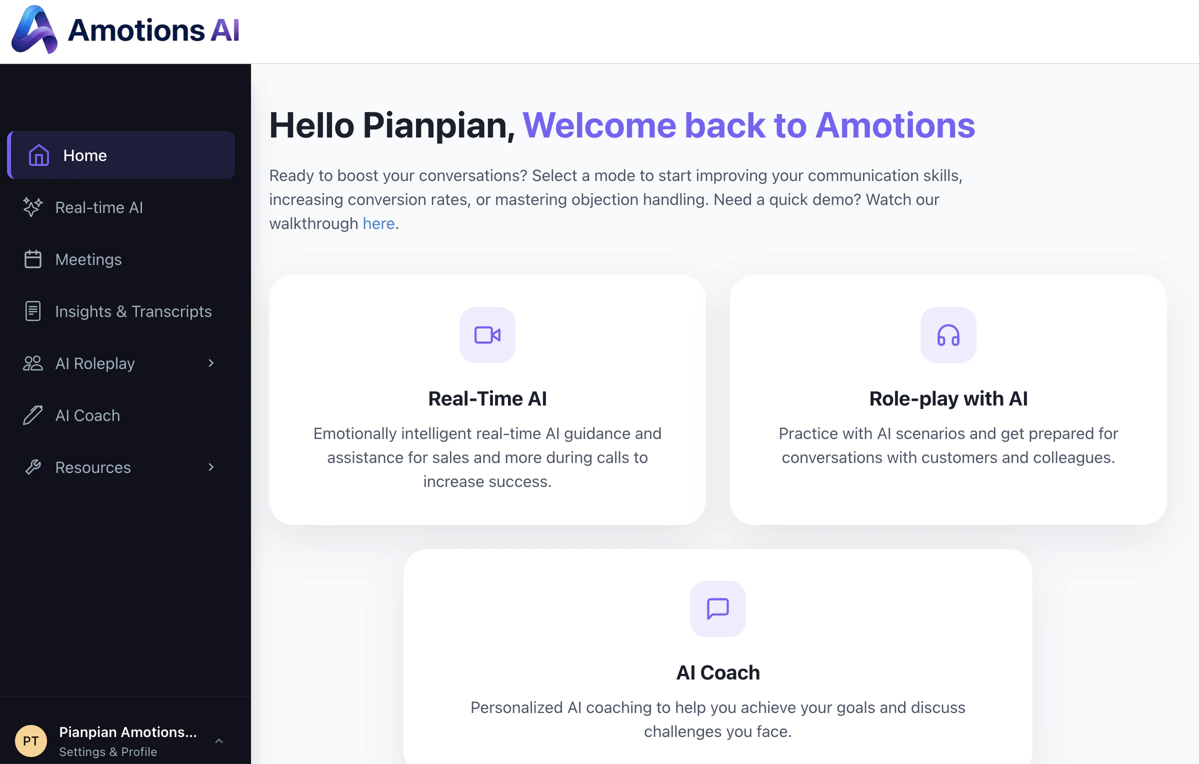 Emotional intelligence AI for live calls screenshot 4