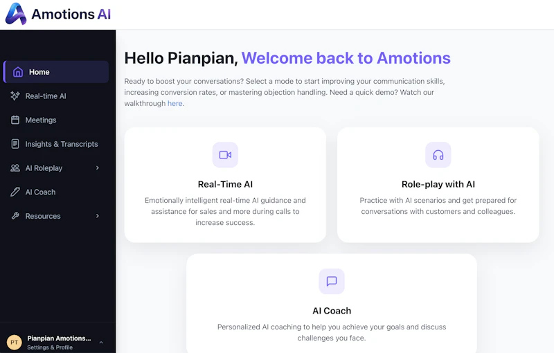 Emotional intelligence AI for live calls screenshot 5