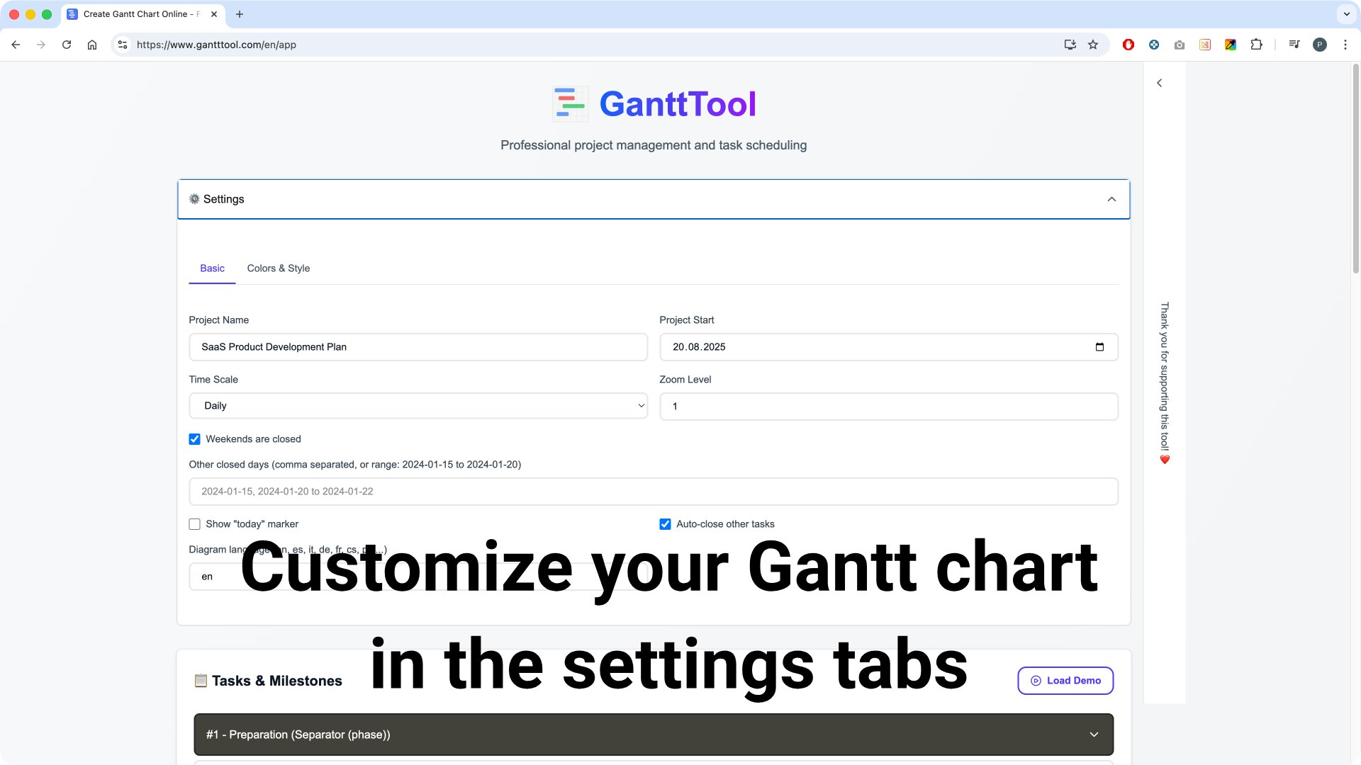 GanttTool gallery image