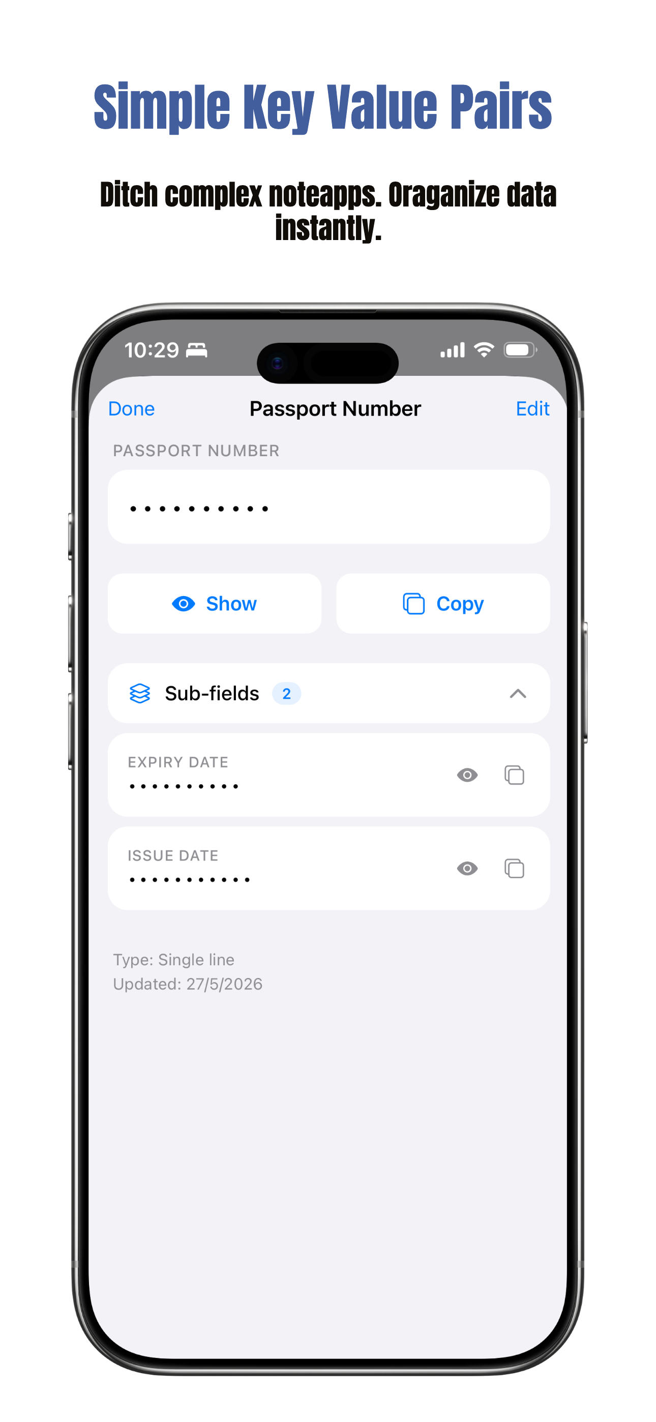 Fields: Secure Text Vault gallery image
