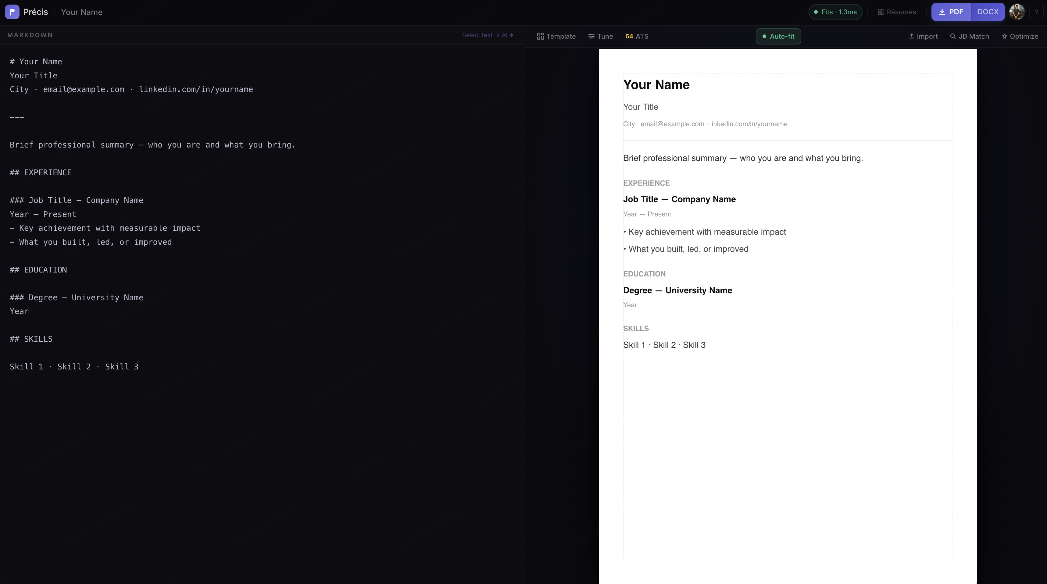 Précis gallery image