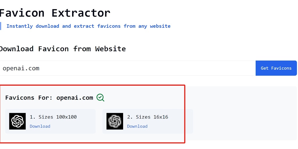 Favicon Extractor
