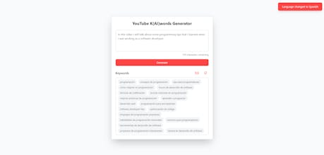 YouTube K(AI)words Generator gallery image