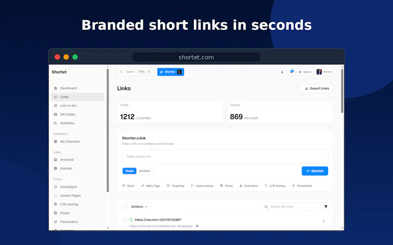 Shortet 2.0 screenshot 3