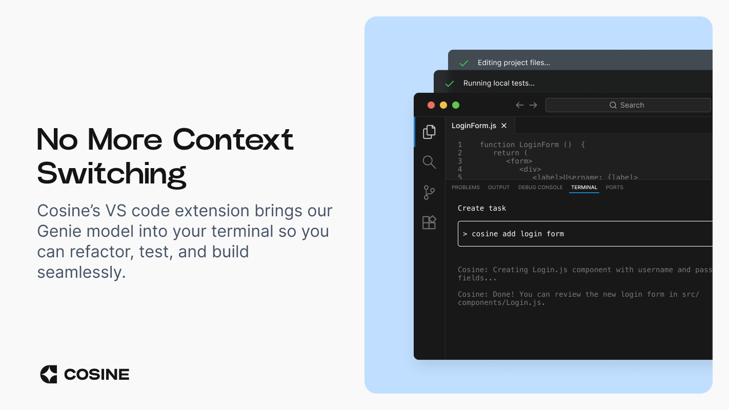 Cosine VS Code Extension gallery image