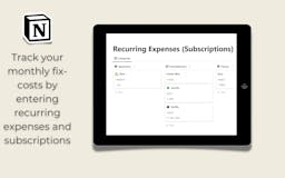 Notion Budget and Subscription Tracker media 2