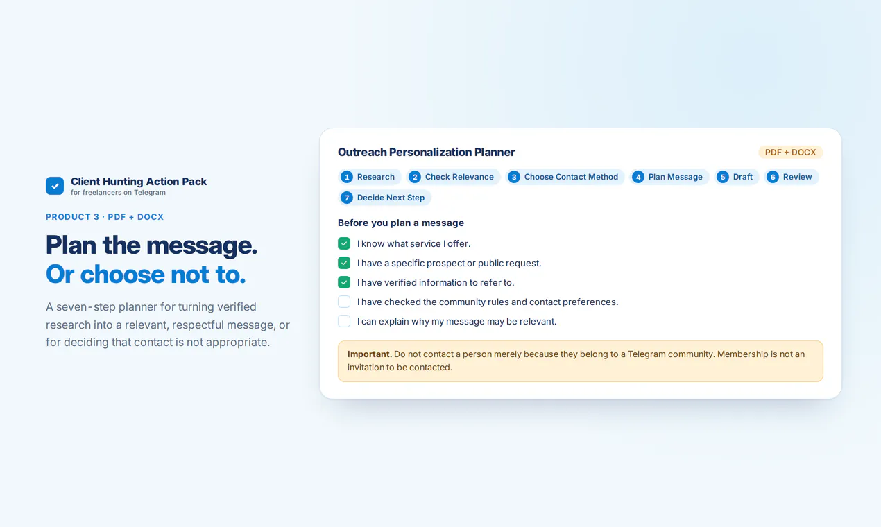 Telegram Client Hunting Action Pack gallery image