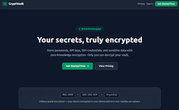 CryptVault — Encrypted Secrets Manager gallery image