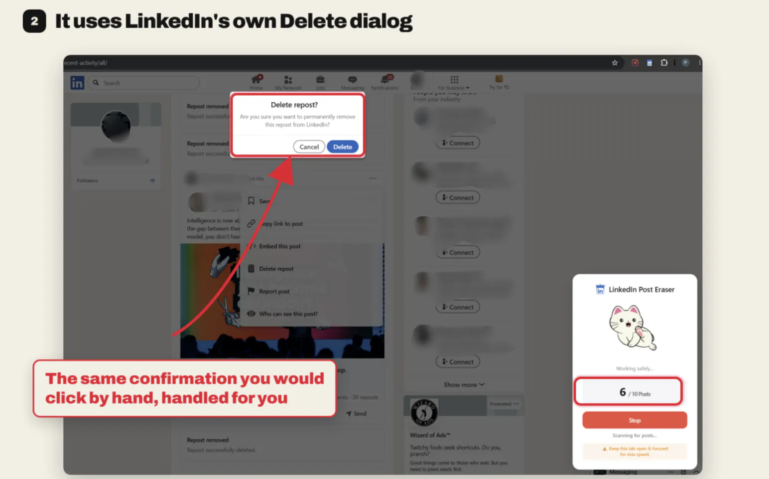 LinkedIn Post Deleter & Unliker Pro gallery image