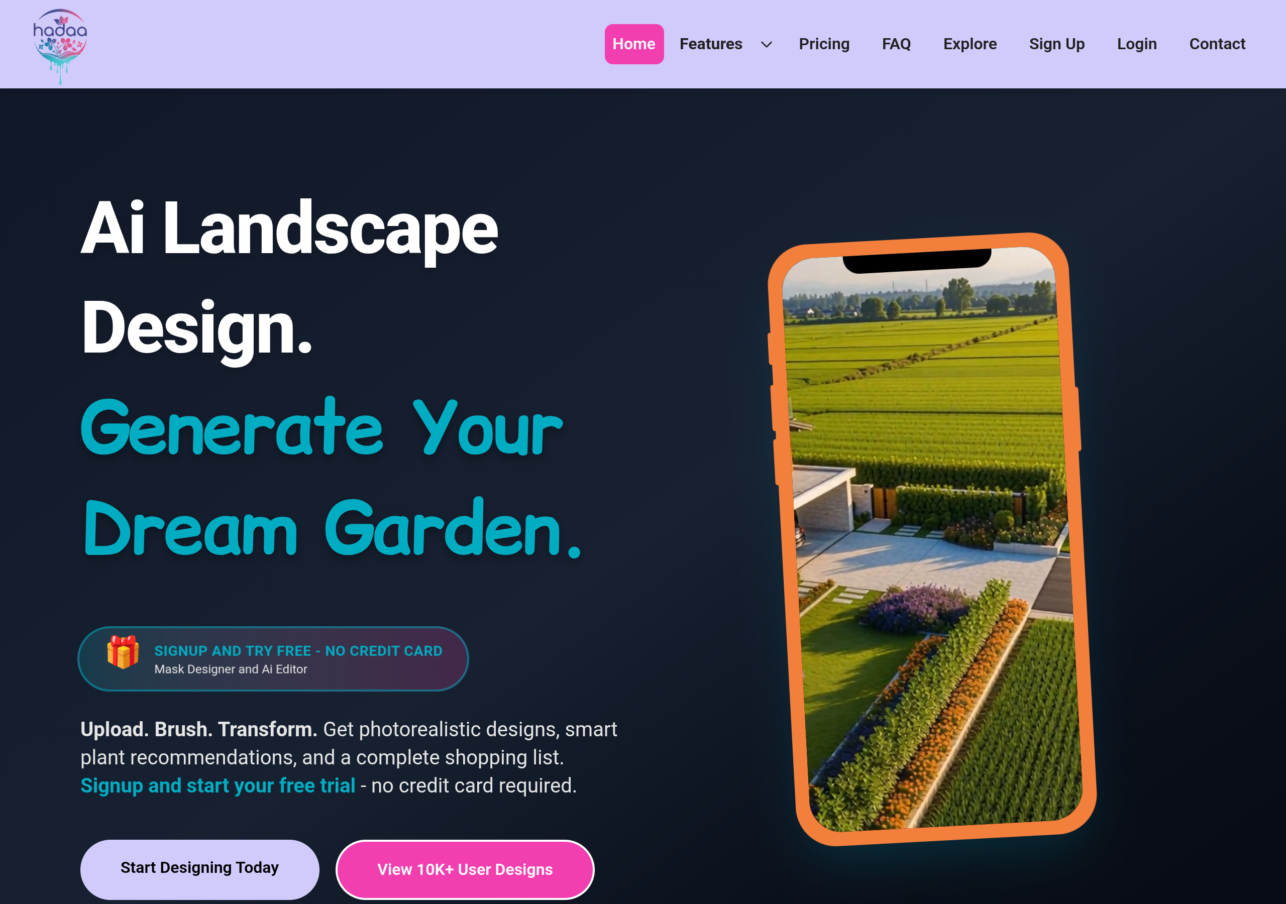 Hadaa AI - Main product screenshot demonstrating key features and user interface