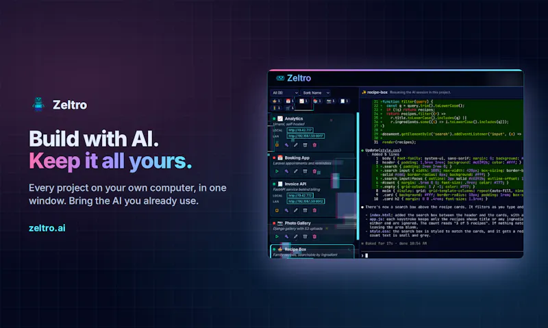 Zeltro screenshot 1